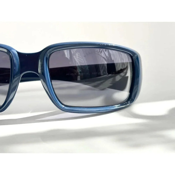 Ray Ban Italian Square Blue Frame Light Grey | Blue Gradient RB 4338 Sunglasses - Picture 3 of 10